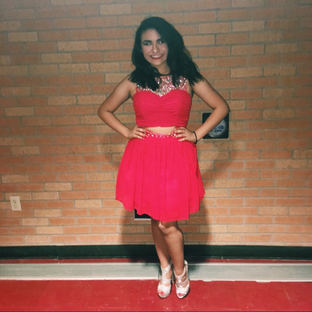 Red homecoming dress